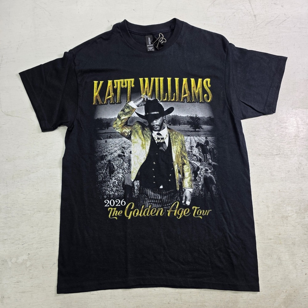 Katt Williams The Golden Age Tour 2026 Stand-Up Comedy T-Shirt Medium Black EUC